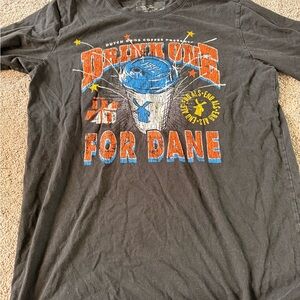Dutch Bros Black Tee with Orange and Blue Graphics